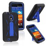 Wholesale Samsung Galaxy S2 / D710 Armor hybrid Case with Stand (Black-Blue)